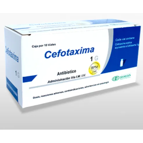 CEFOTAXIMA 1 G CAJA X 10 AMPOLLAS - Ecofarma